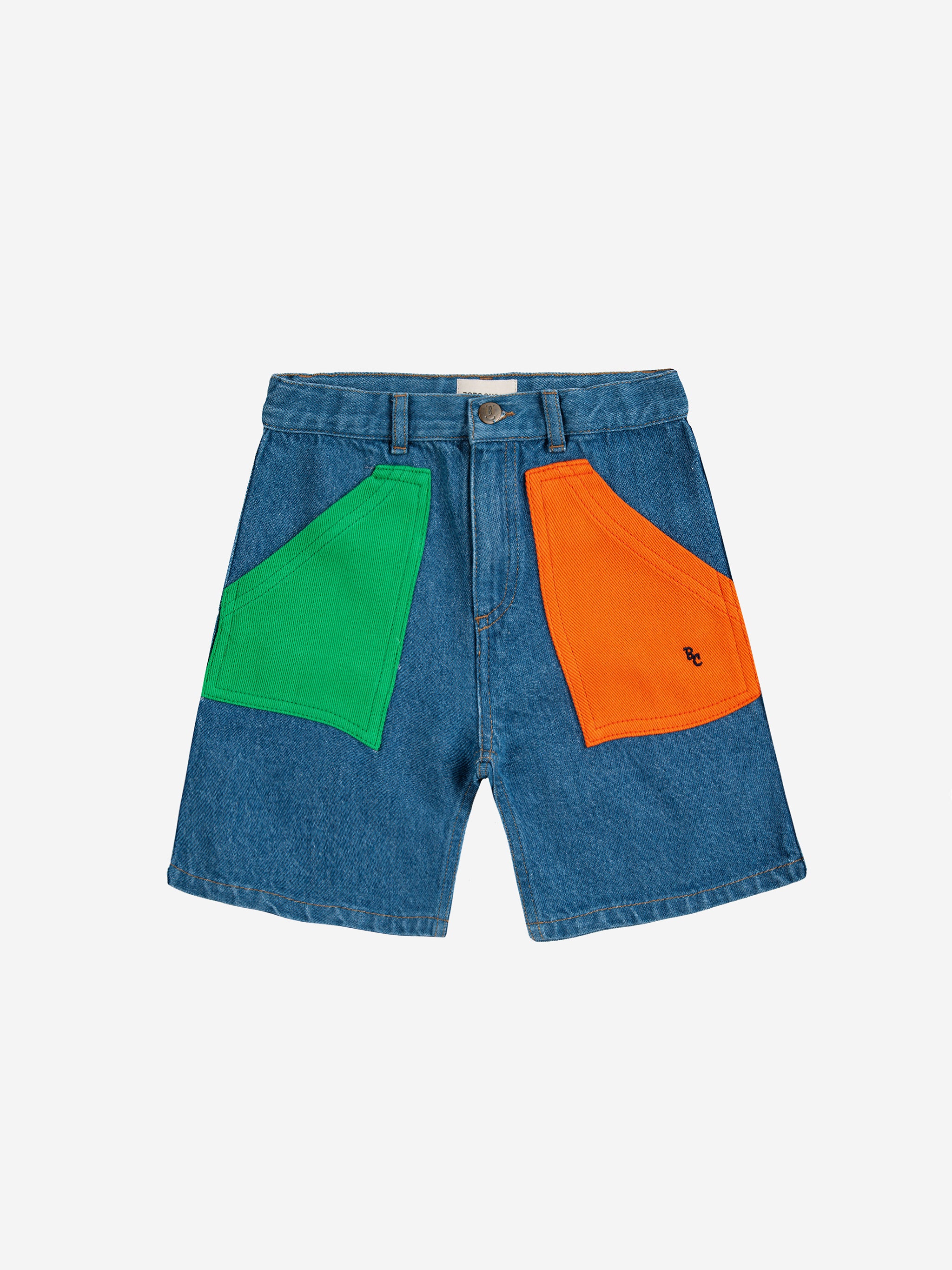 Bobo Choses Color Block denim bermuda shorts
